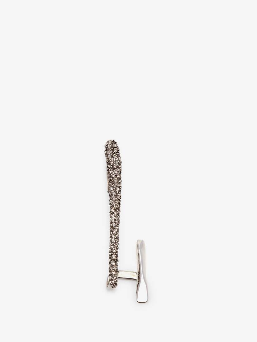 Ear Cuff Alexander McQueen Pave Sculptural Set Mujer - Plateados - Mexico 345-XZLRPI